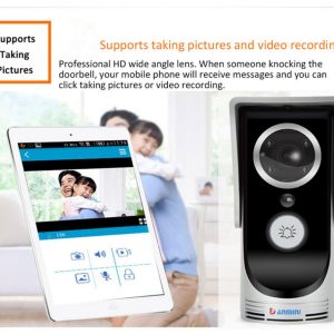 Wireless WIFI Video Door Phone Doorbell Intercom System Home Security Night Vision Waterproof Camera with Rain Cover 3MP HD 720P